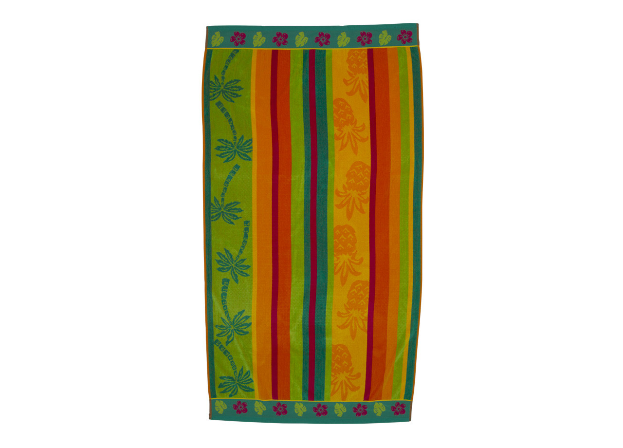 Telo Mare Jacquard in Morbida Spugna Fantasia Ananas
