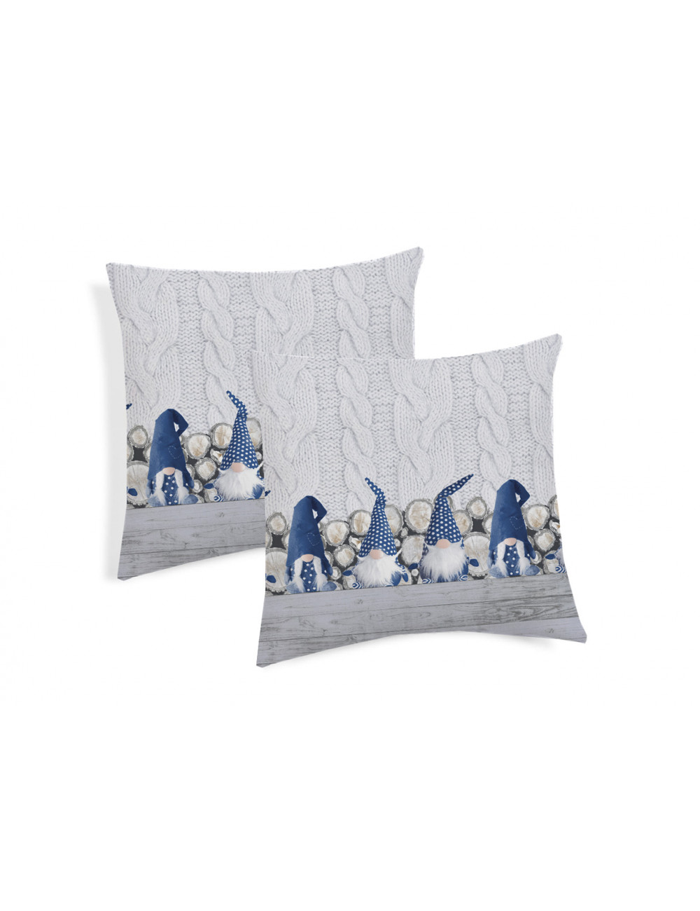 Federa Cuscino Decorativa 40x40 Cm Elefante Jacquard Blu - Stile Tradizionale - 1 Pezzo