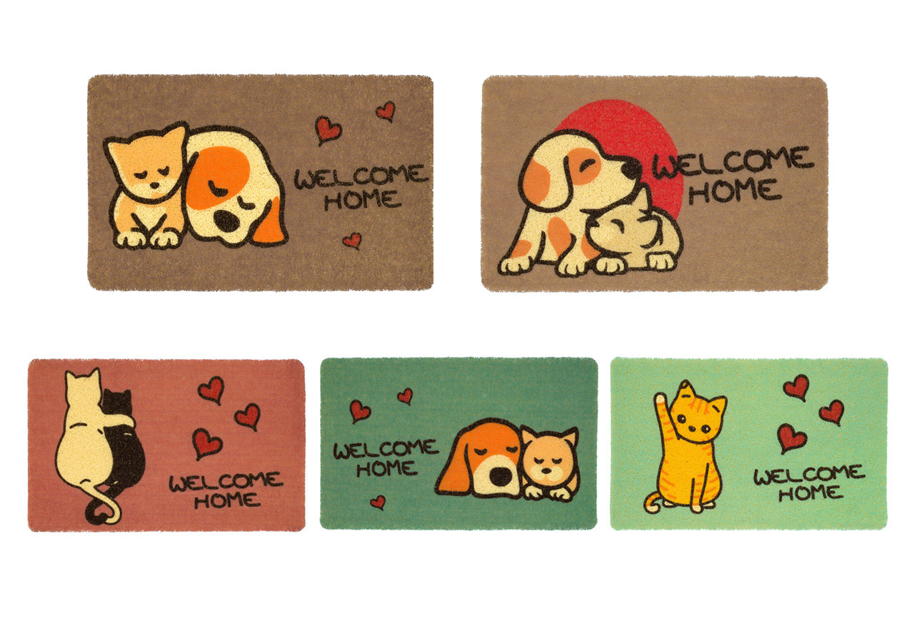 Tappeto Zerbino Antiscivolo Riccioli Vinilici Per Ingresso Casa Varie Fantasie Mod. Curly