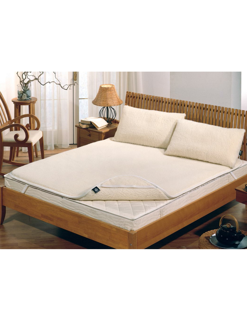 Coprimaterasso In Pura Lana Vergine Merinos - 100% Made In Italy (Misure: 80x190) - 3