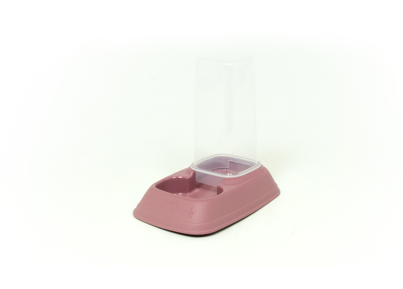 Distributore Dispenser Cibo/Acqua Per Animali 0,7L Modello 700083 Colore Rosa