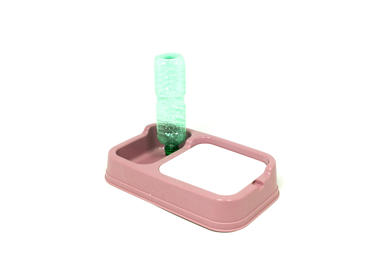 Distributore Pet Cani e Gatti Cibo/Acqua Mod 700087 Rosa