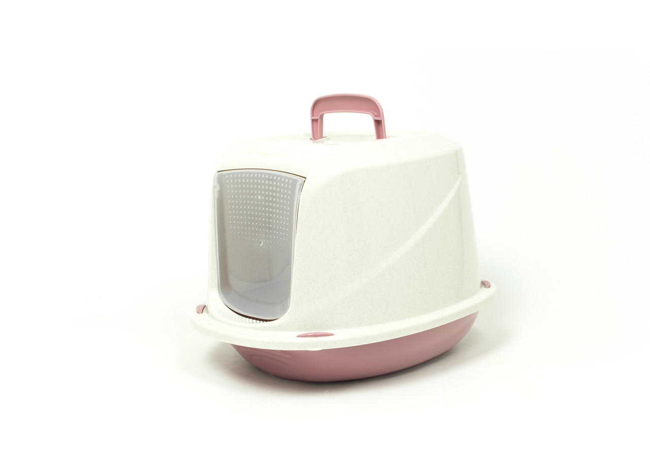 Lettiera Con Coperchio Toilette con Sportello 45x36x32,5cm Modello 700098 Colore Rosa