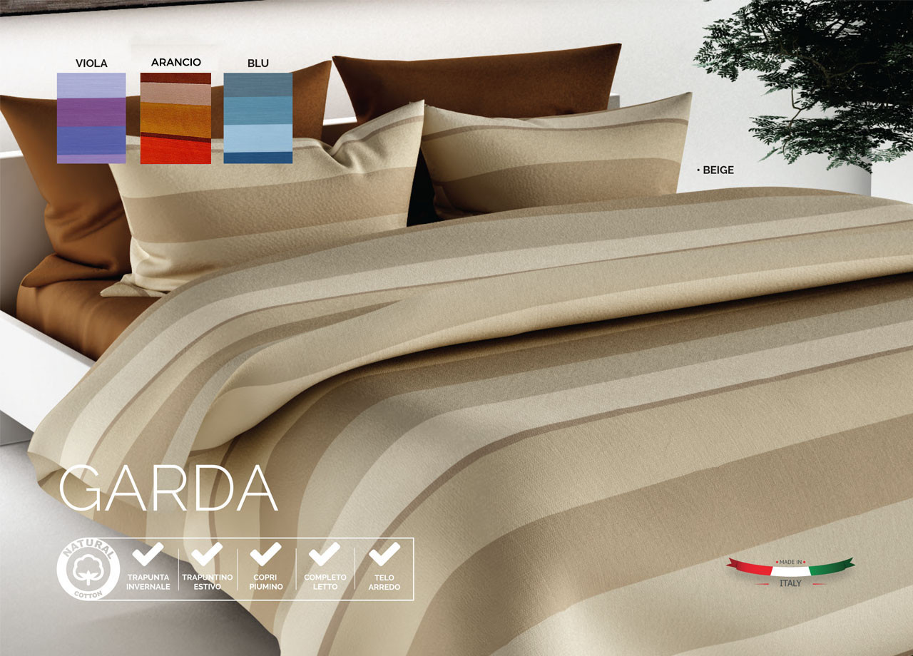 Copripiumino In Puro Cotone Fantasia Garda