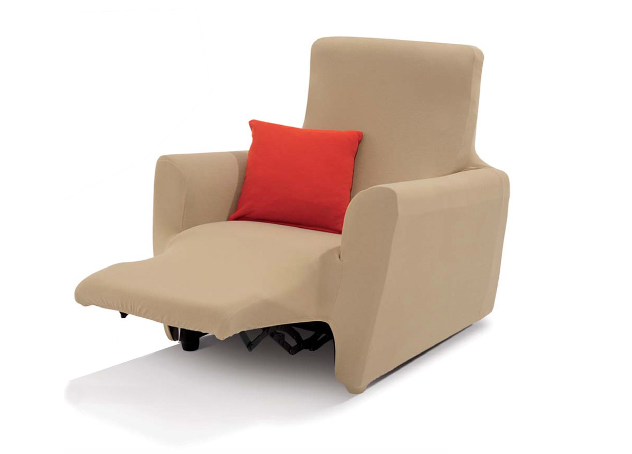 Copripoltrona Reclinabile Modello Easy Long Sofa Cover In Tinta Unita