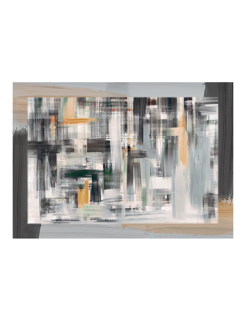 Tappeto Essenza By Suardi 65x220 Cm - Pelo Corto, Antiscivolo, Design Astratto, Colore Fango