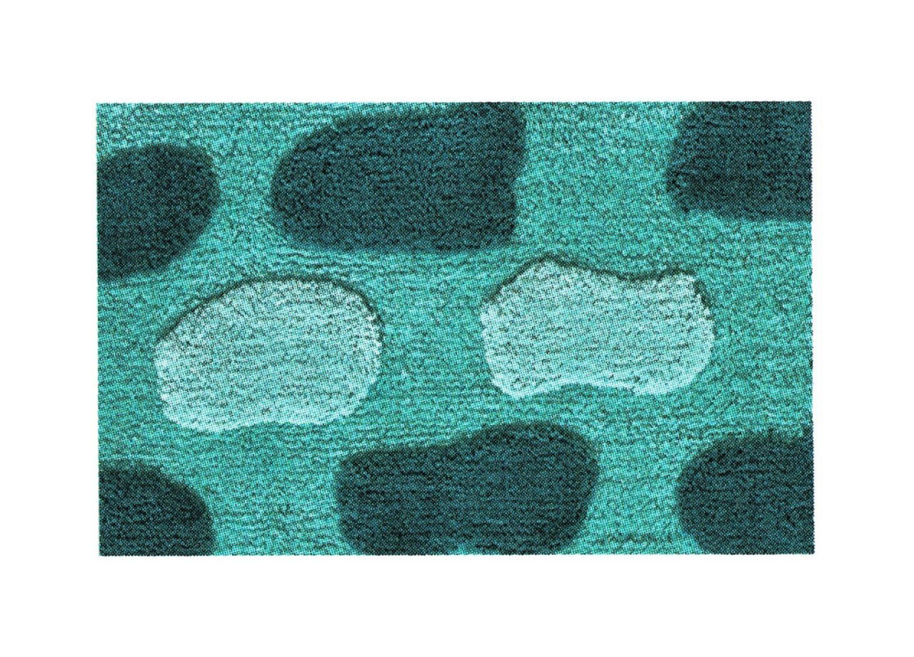 Tappeto per il Bagno In Cotone Retro Antiscivolo Modello Stone Verde