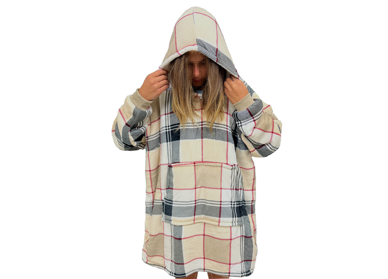 Plaid Felpa Coperta Inverno Da Divano Sherpa Galway A Quadri