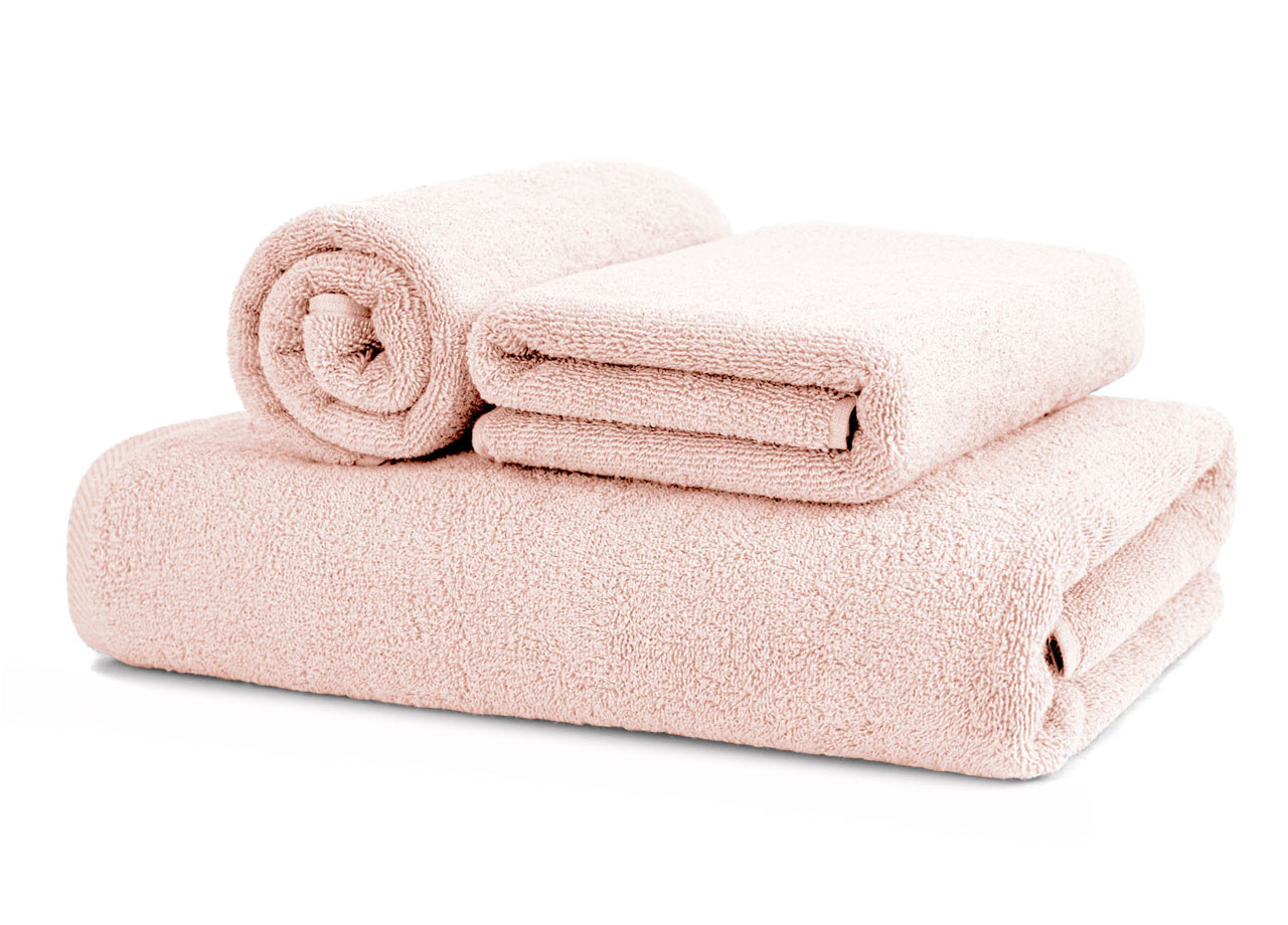 Set di Asciugamani e Teli per il Bagno In Spugna Linea Sophie Colore Rosa