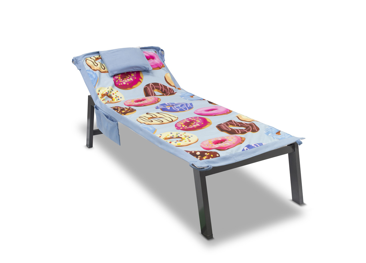 Telo Mare In Microfibra Da Lettino Con Cuscino Mod. Comodo Summer Ciambella