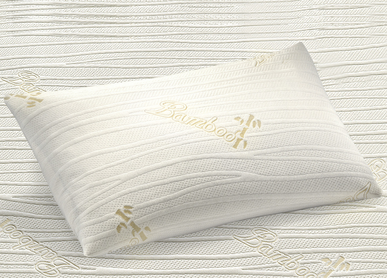 Paia 2 Federe Cuscino Letto Made Italy Con Cerniera Sfoderabile Mod. Bamboo