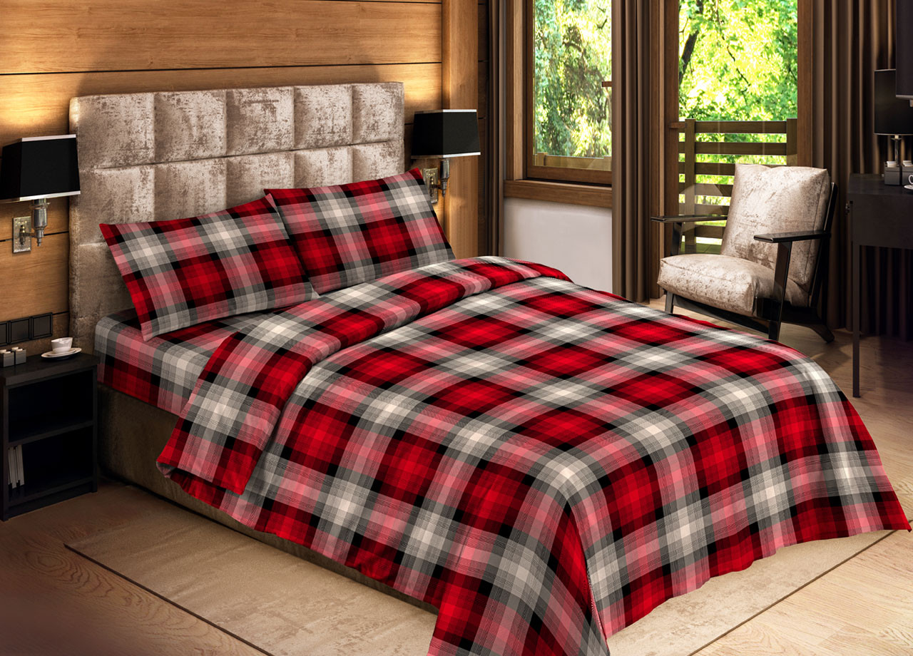 Set Sacco Copripiumino Federe Letto Matrimoniale Microfibra Mod. Cardiff Bordeaux