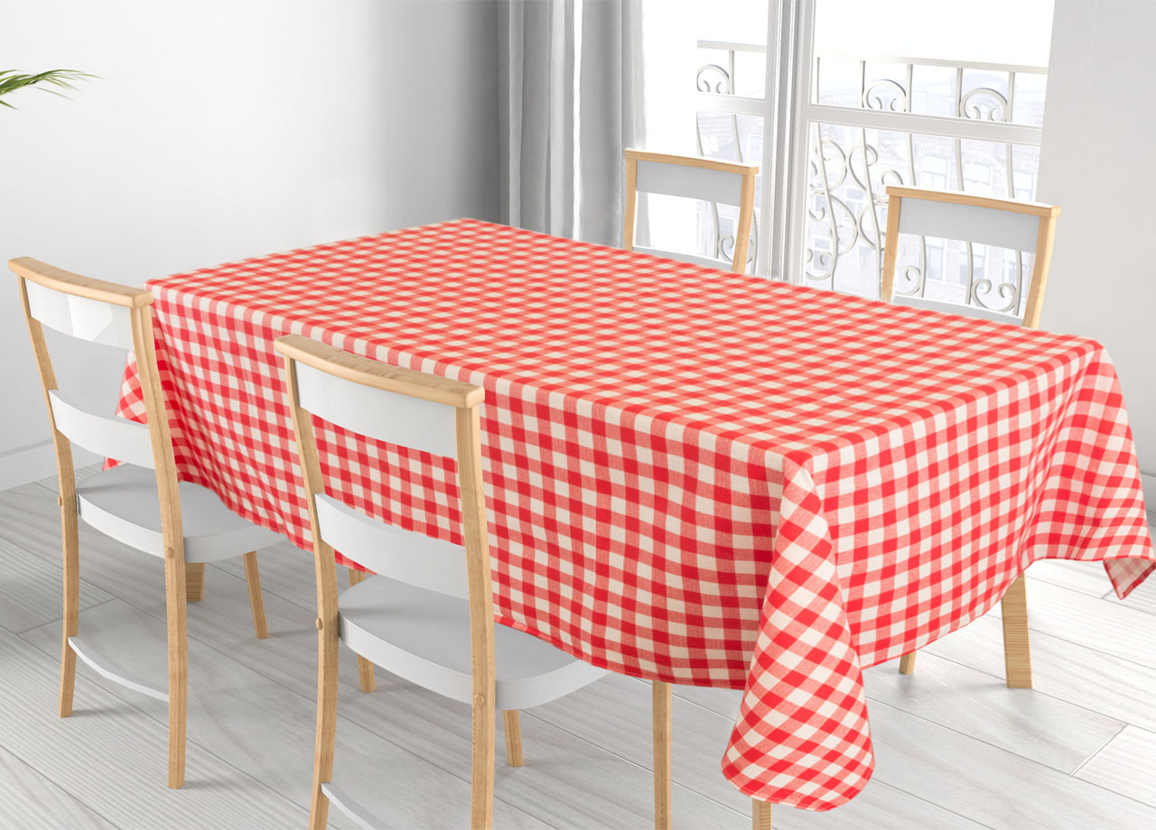 Tovaglia Copritavolo Cucina Pranzo Puro Cotone Modello Rustica Quadretti RP