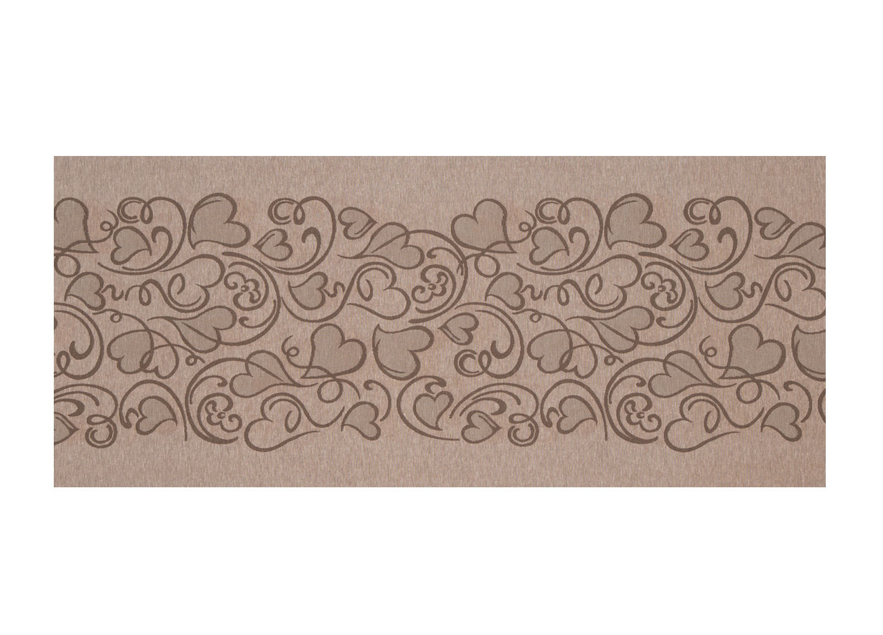 Tappeto Corsia Sottolavello Antiscivolo Linea Emozioni Cuori Amour Tortora