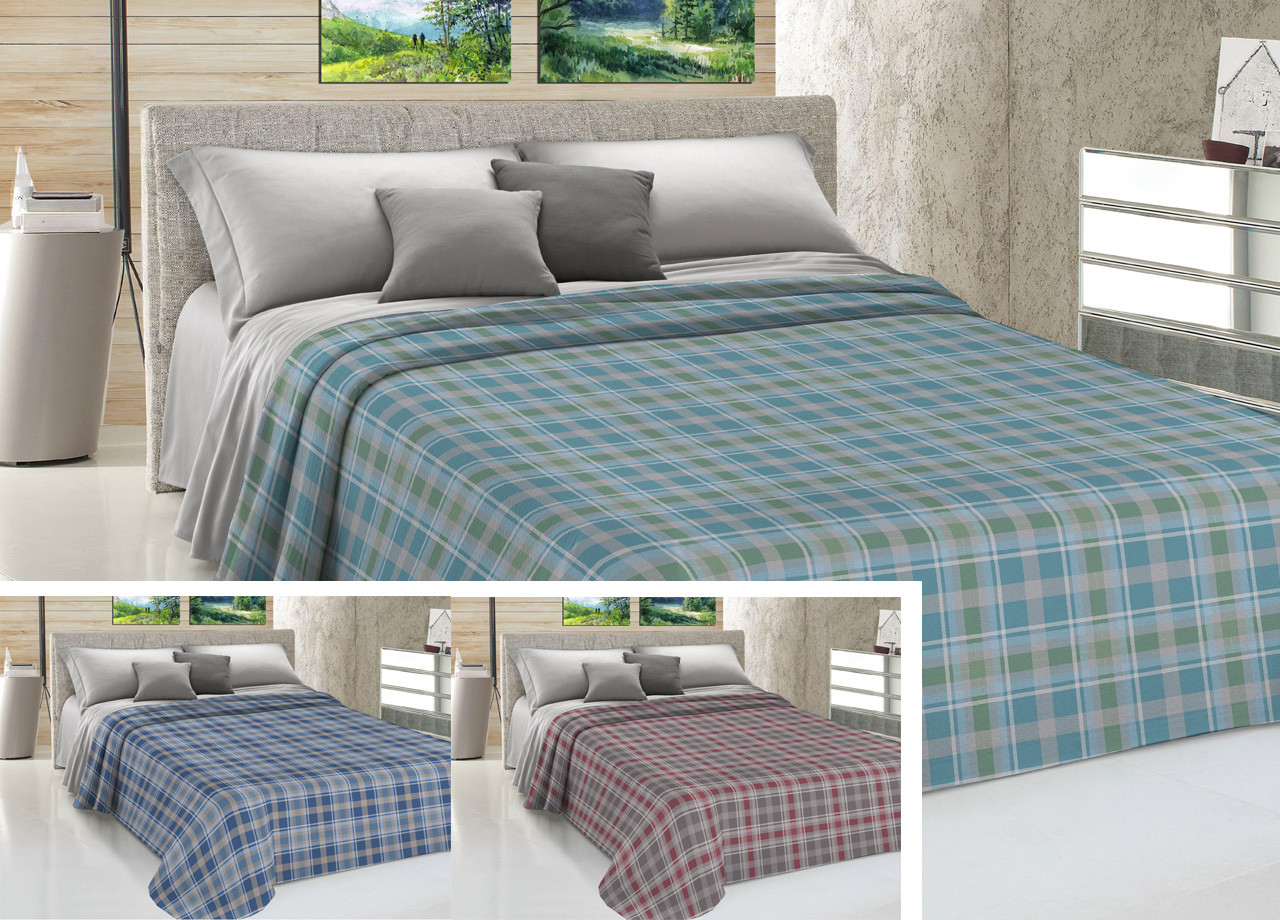 Copriletto Piquet Letto Puro Cotone Made Italy Modello Ben