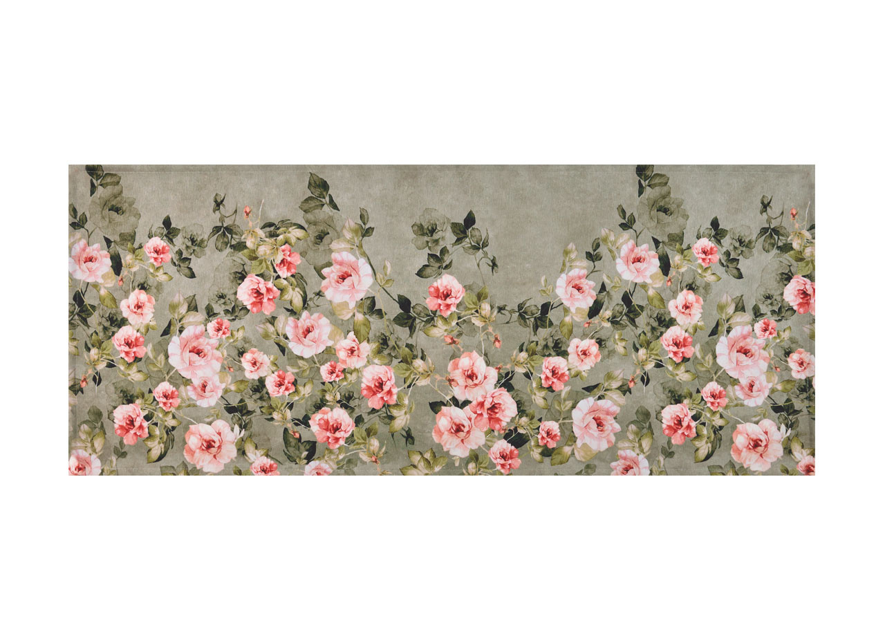 Tappeto Corsia Cucina Anti Scivolamento Stampa Digitale Emozioni Fantasia Cascata Floreale