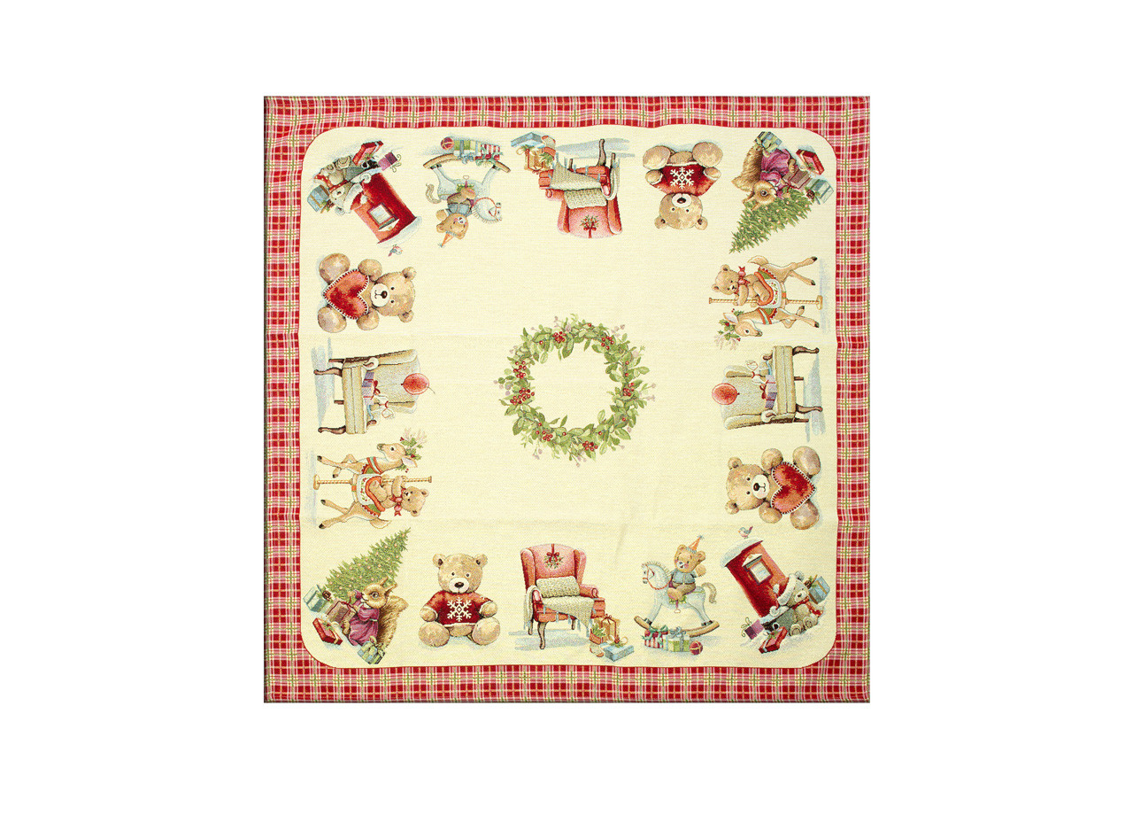 Centrotavola Natalizio Tovaglia Runner Natale Cucina Living Gobelin Mod. Orsetto