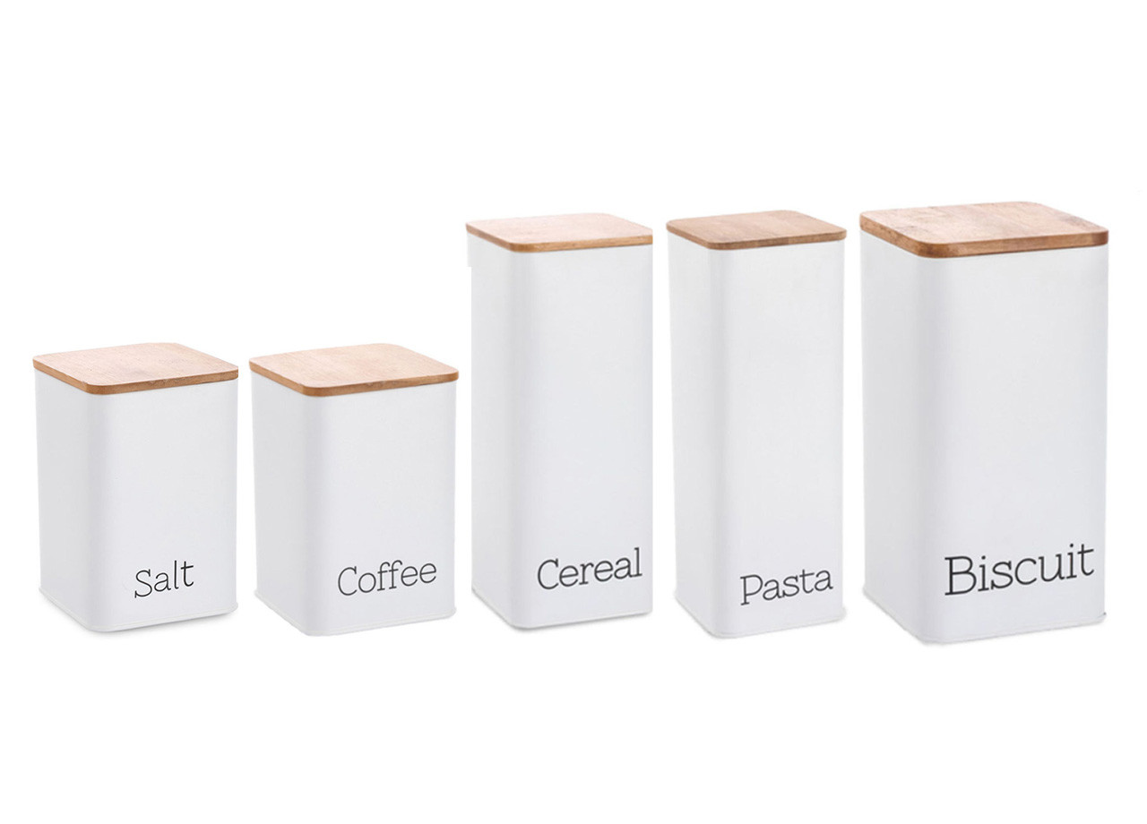 Barattolo Cereali Biscotti Caffè Pasta Biscottiera Contenitore Ermetico Bamboo