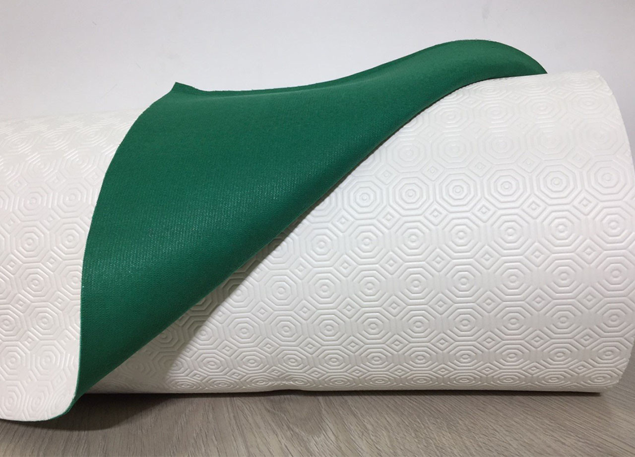 Mollettone Gommato al Taglio Antiscivolo Colore Verde