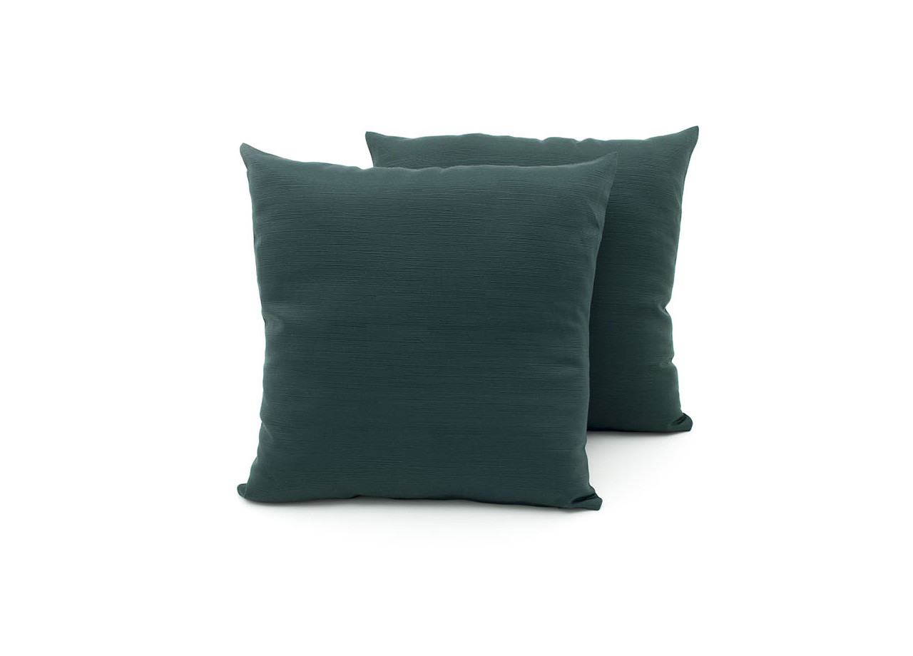 Coppia Cuscini Arredo Decorativi Tessuto Ottoman In Tinta Unita Verdone 08
