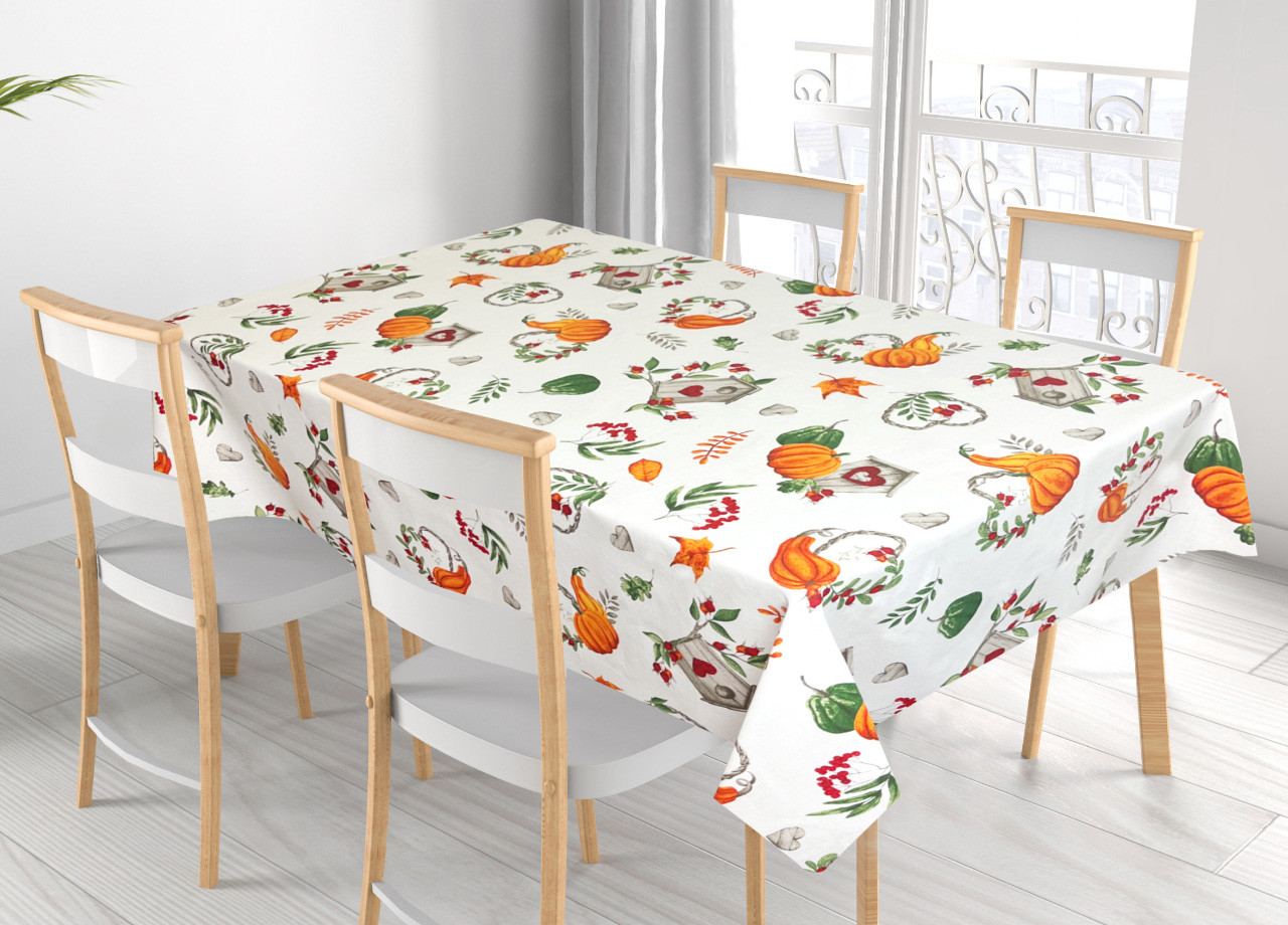 Tovaglia Copritavolo Puro Cotone Made Italy Modello Zucca RP