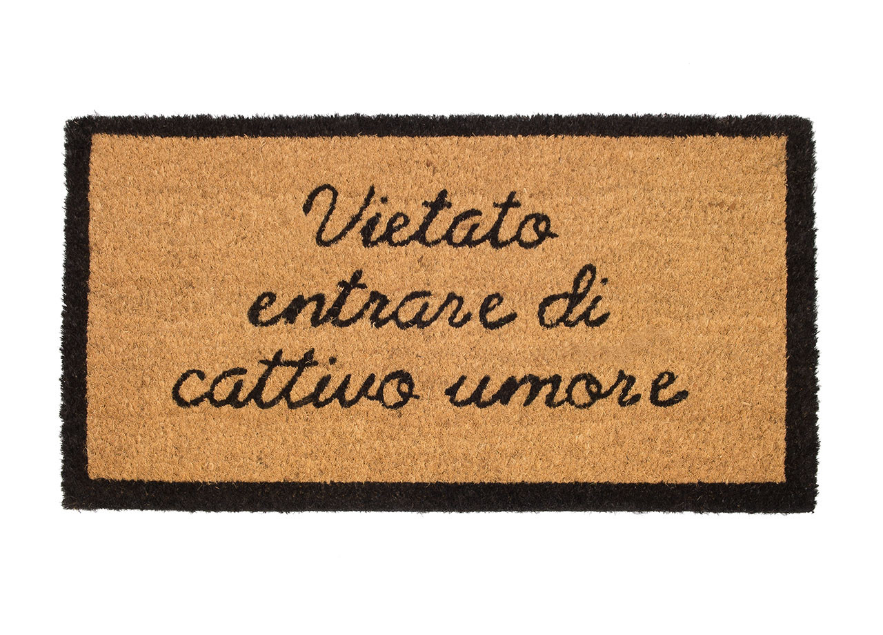 Tappeto Zerbino Antiscivolo In Cocco Per Ingresso Casa Varie Modello Funny Vietato Entrare