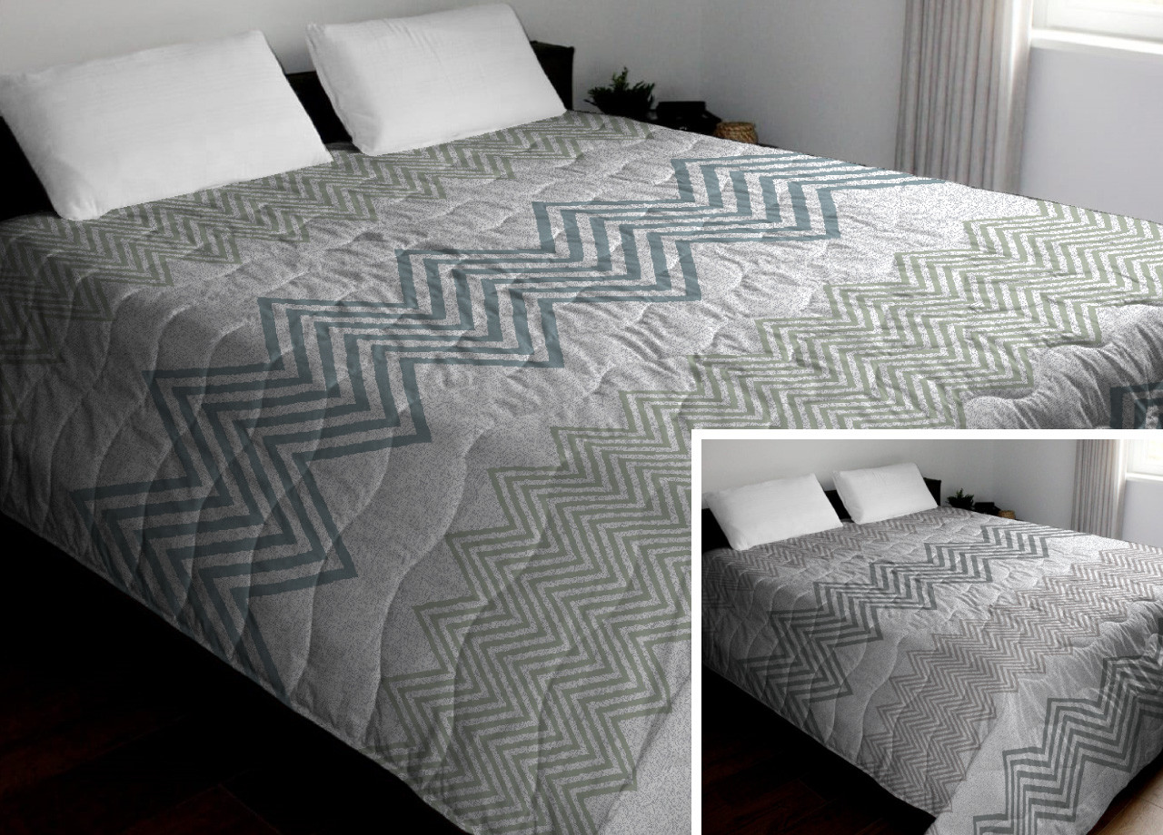 Trapunta Estiva Leggera 100gr Piumino Estate Primavera Modello Zig Zag