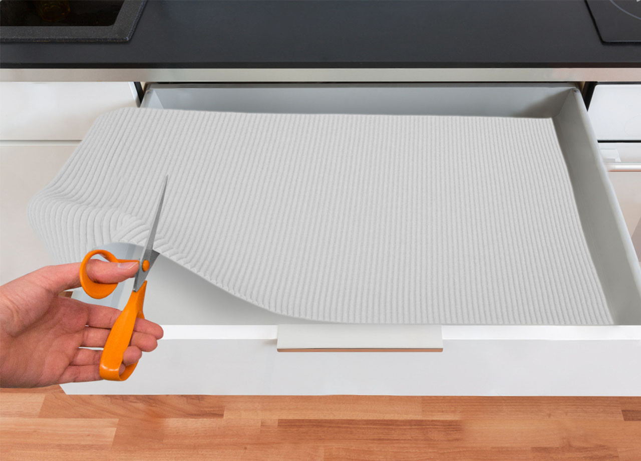 Tappeto Antiscivolo Pvc Per Cassetti Colore Bianco