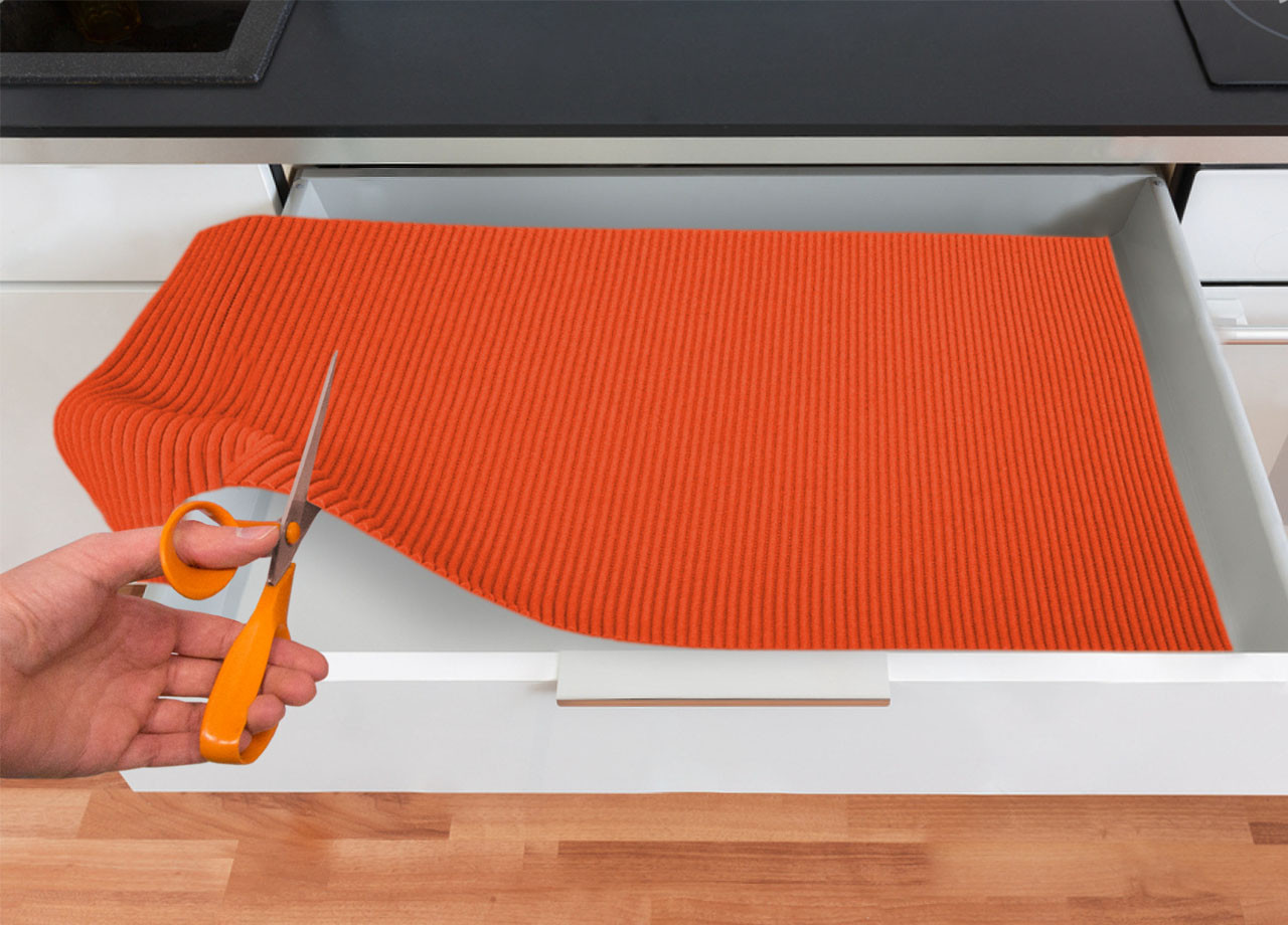 Tappeto Antiscivolo Pvc Per Cassetti Colore Arancio
