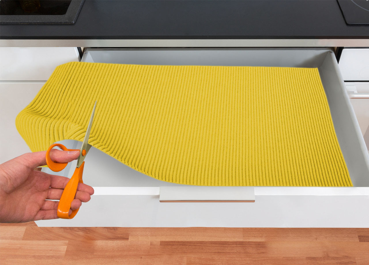 Tappeto Antiscivolo Pvc Per Cassetti Colore Giallo