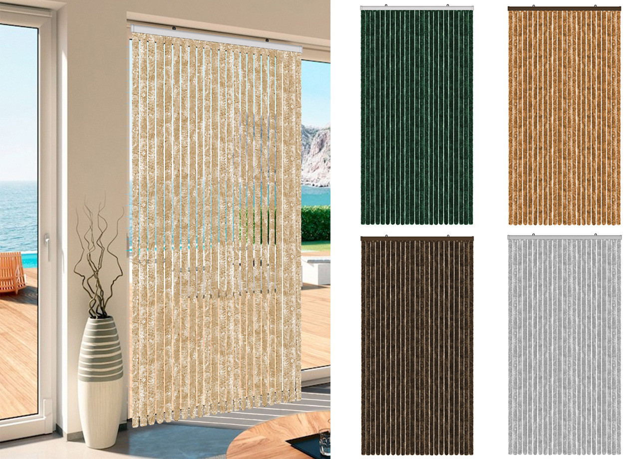 Tenda Pannello Anti Mosca Insetti In Ciniglia Per Porte Vari Colori