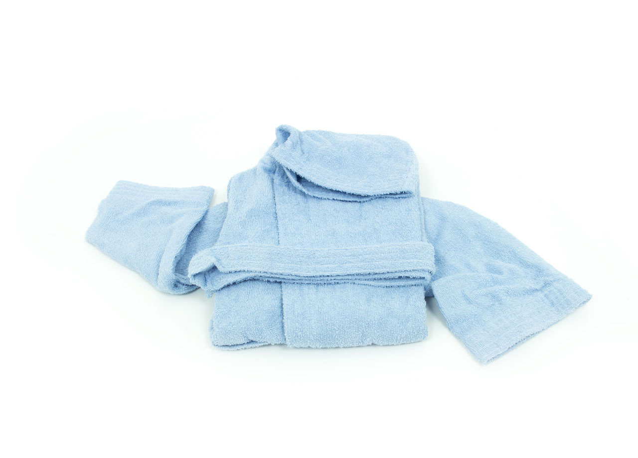 Accappatoio per Bambini in Spugna Modello Children Azzurro O.B.