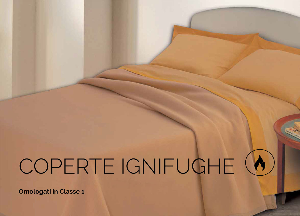 Coperta Per Letto Ignifuga In Misto Lana