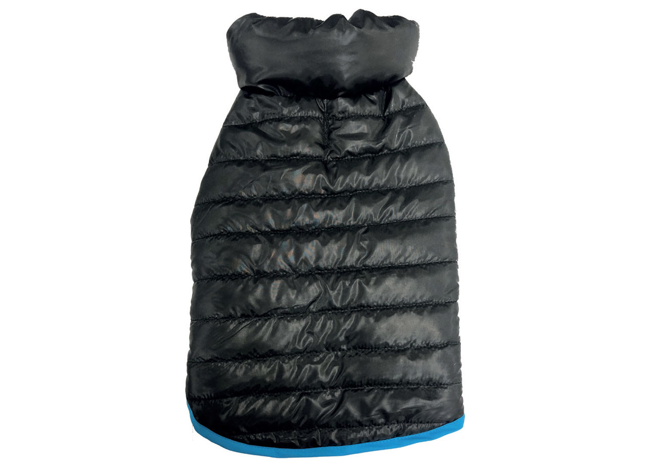 Cappotto Nero Freddo Inverno Vestito Imbottito Giacca Per Cani Jacket Diverse Taglie