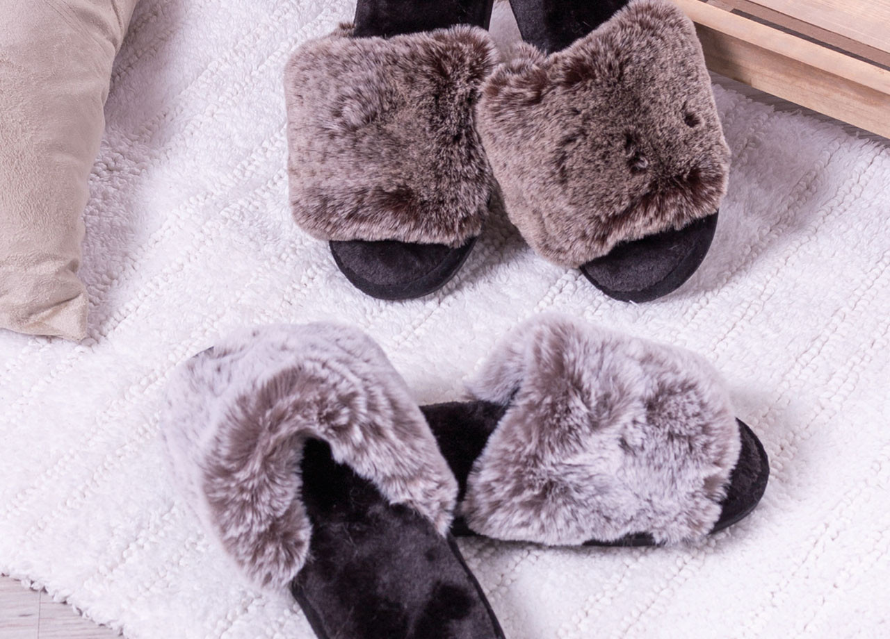 Pantofole Inverno Morbida Ecopelliccia Modello Soft