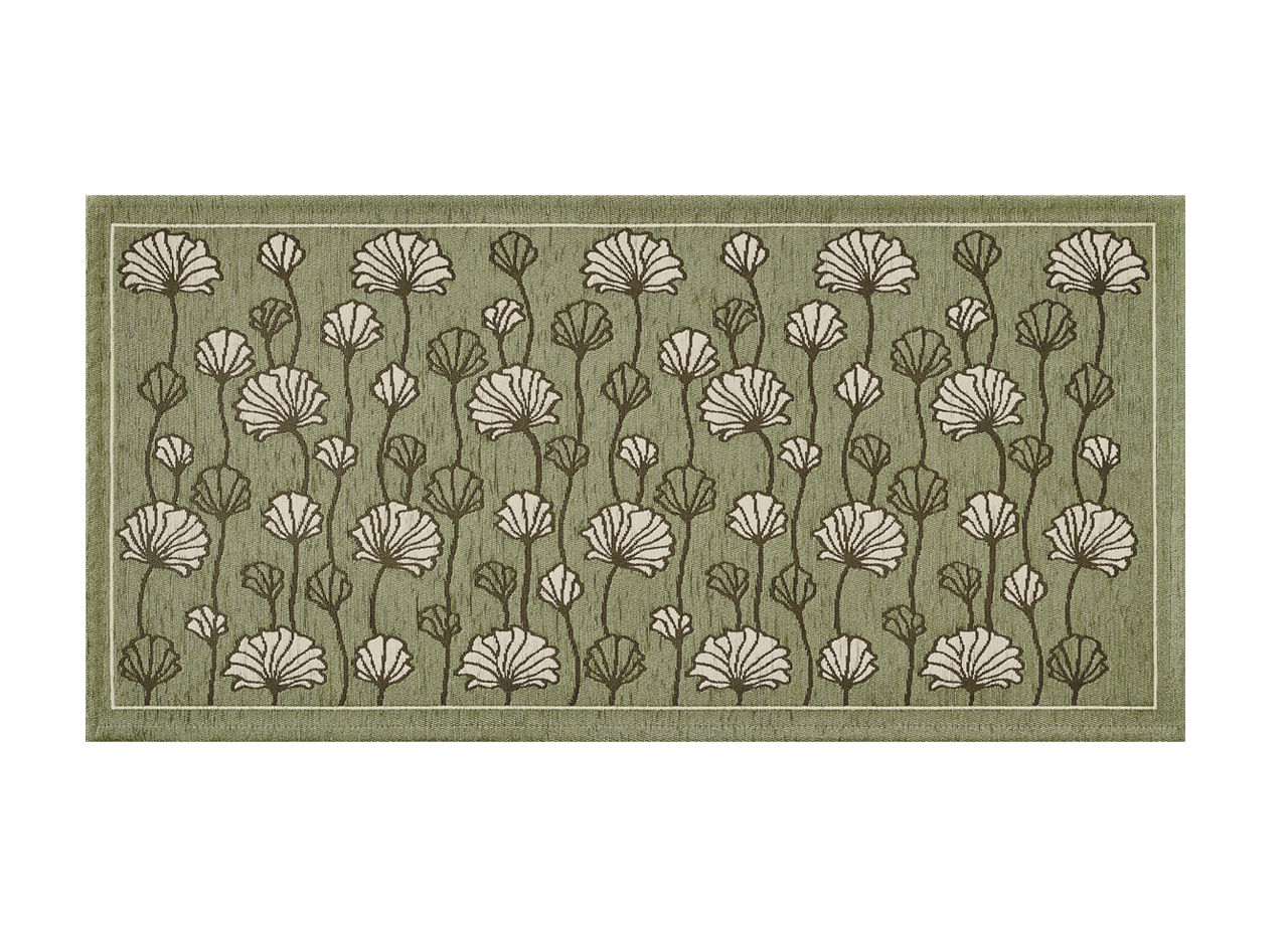 Tappeto Corsia Cucina Antiscivolo Gelso By Suardi Antimacchia verde