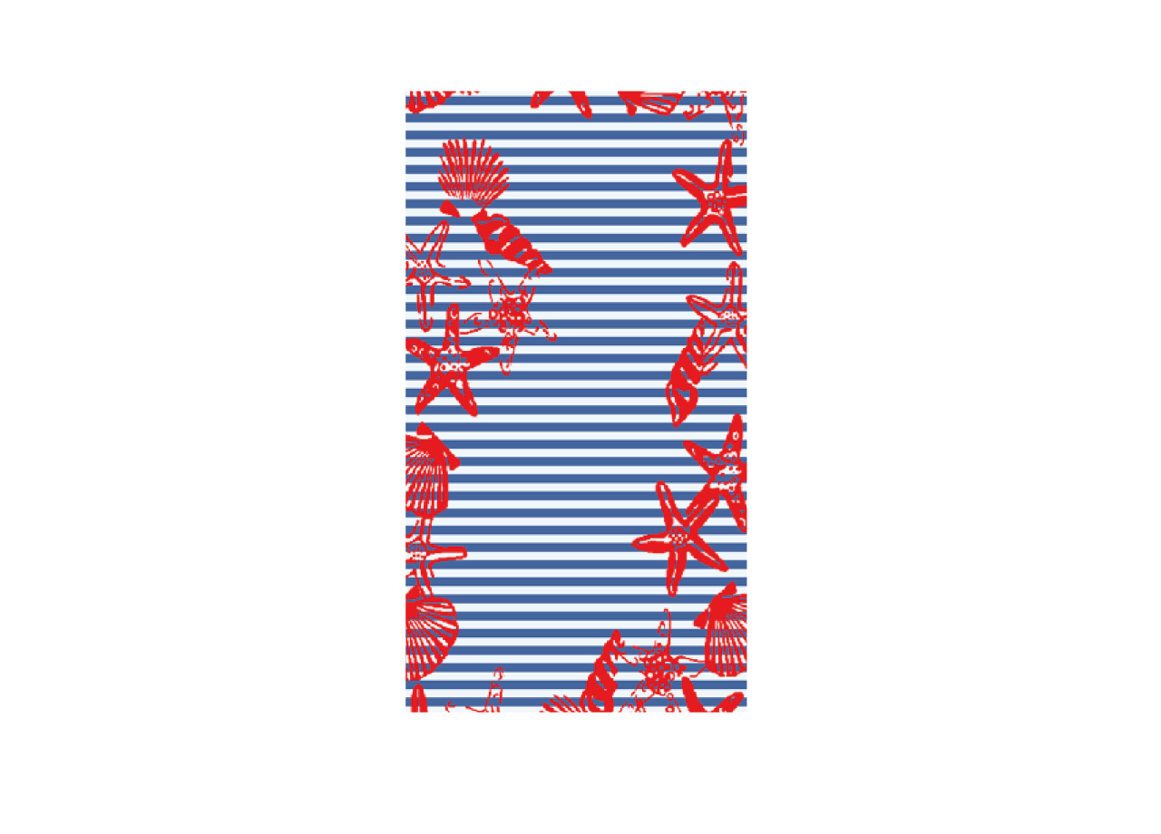 Telo Mare 90x165 Spiaggia Piscina Spugna Jacquard Modello Star Shell
